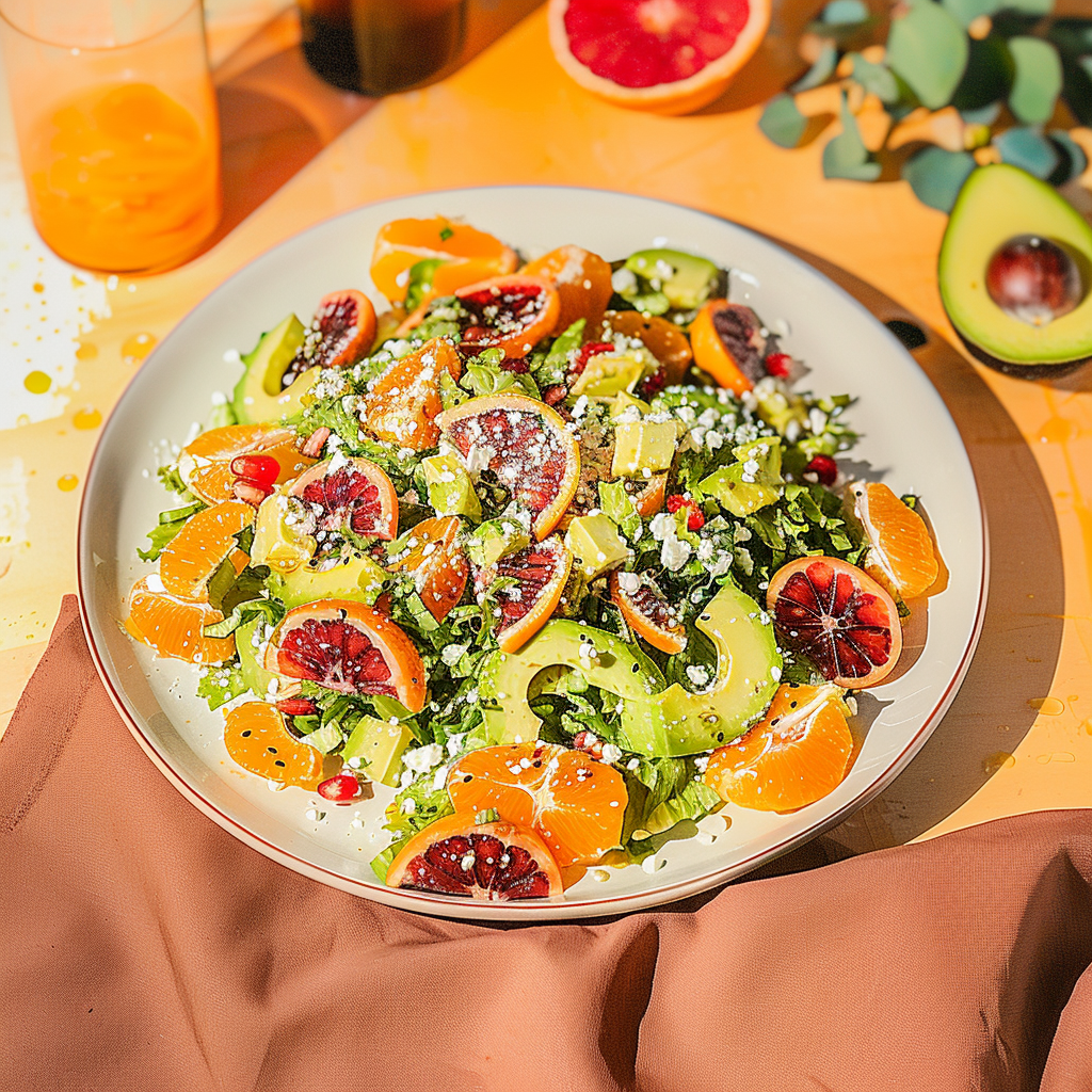 Recipe preparation for Winter Citrus and Avocado Salad