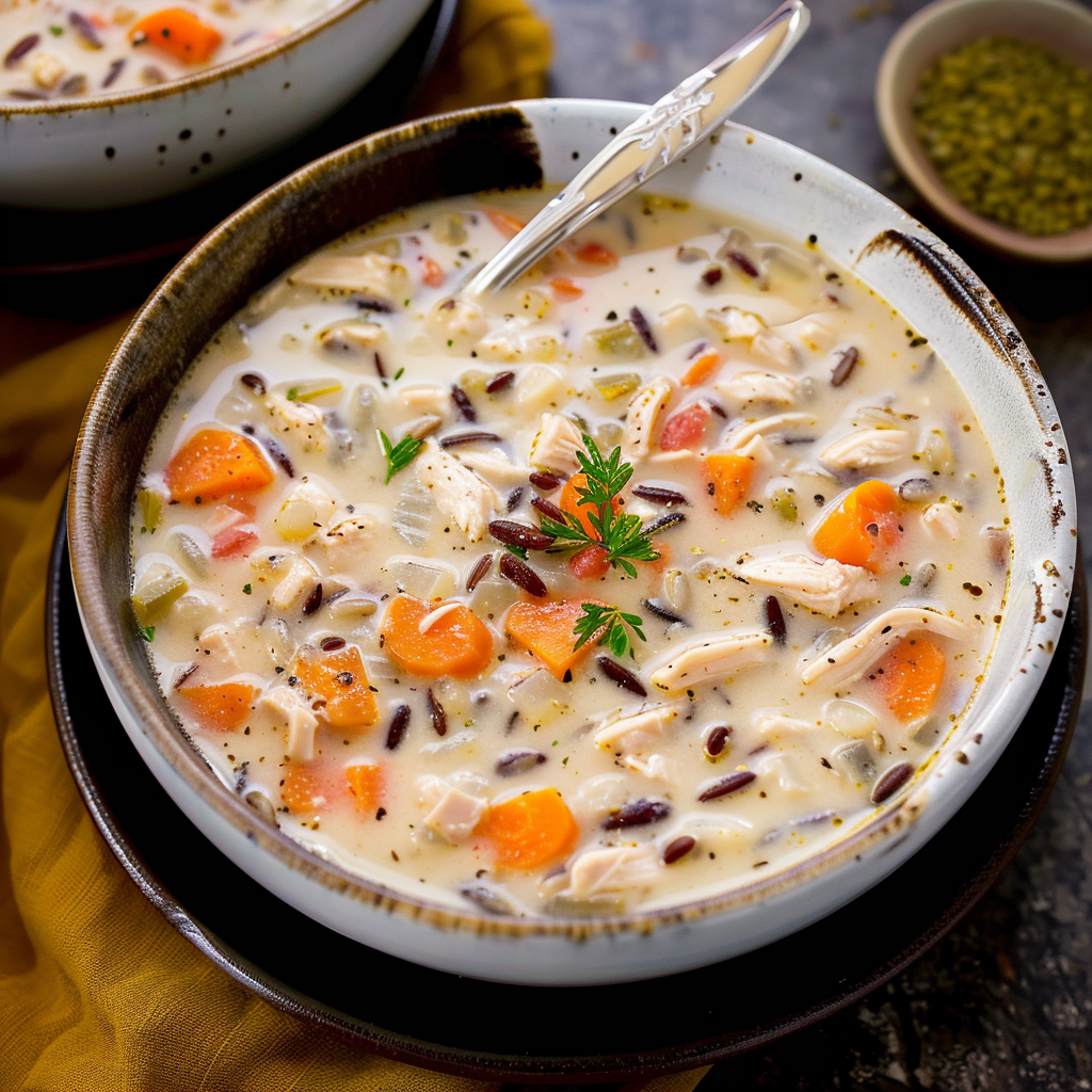 Recipe preparation for Chicken and Wild Rice Soup