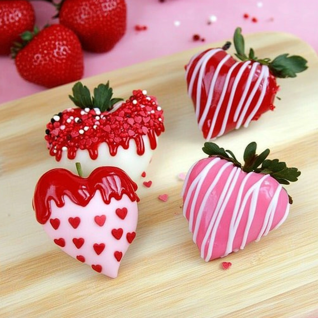 Recipe preparation for Valentine's Dipped Strawberries