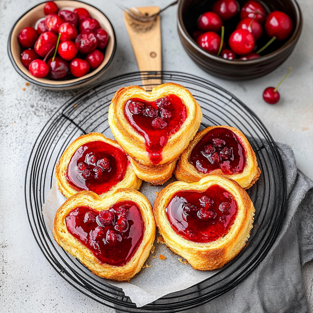Recipe preparation for Cherry Cheese Danish