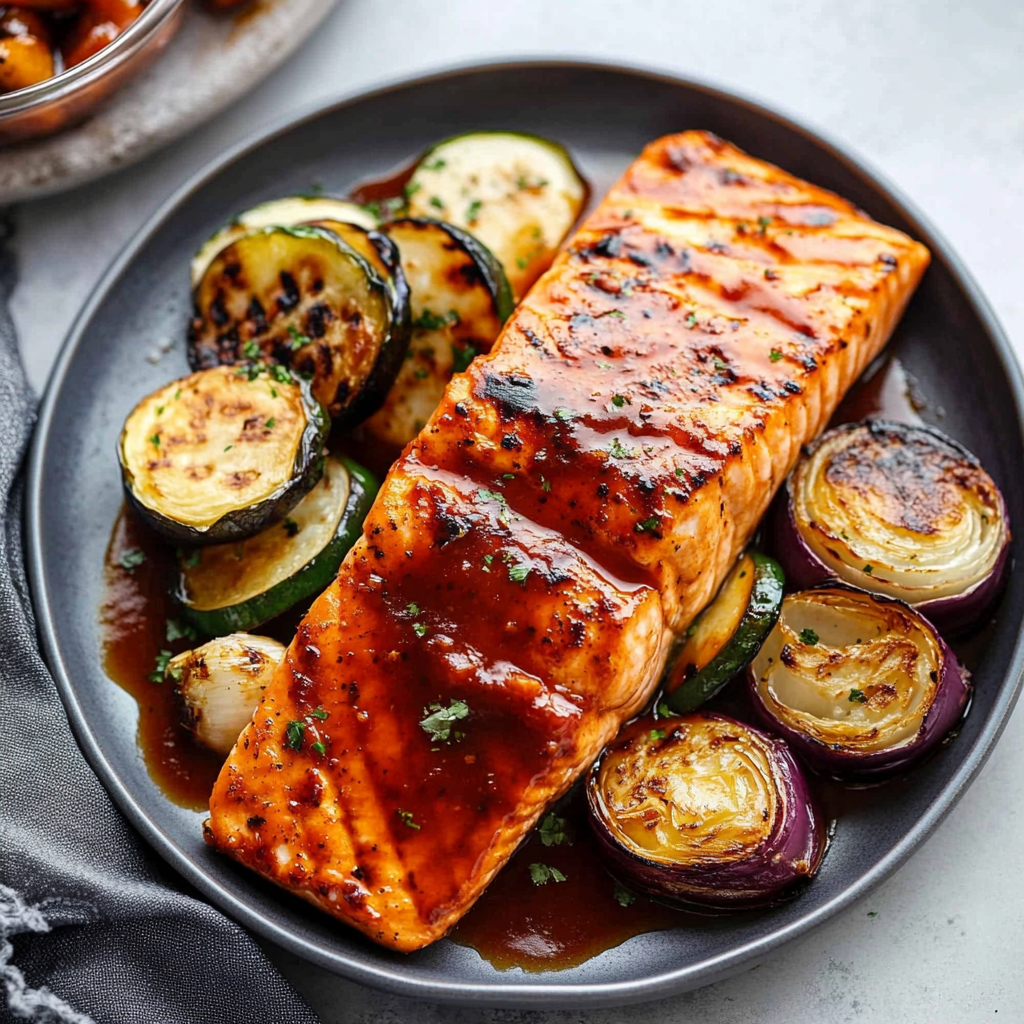 Recipe preparation for BBQ Salmon