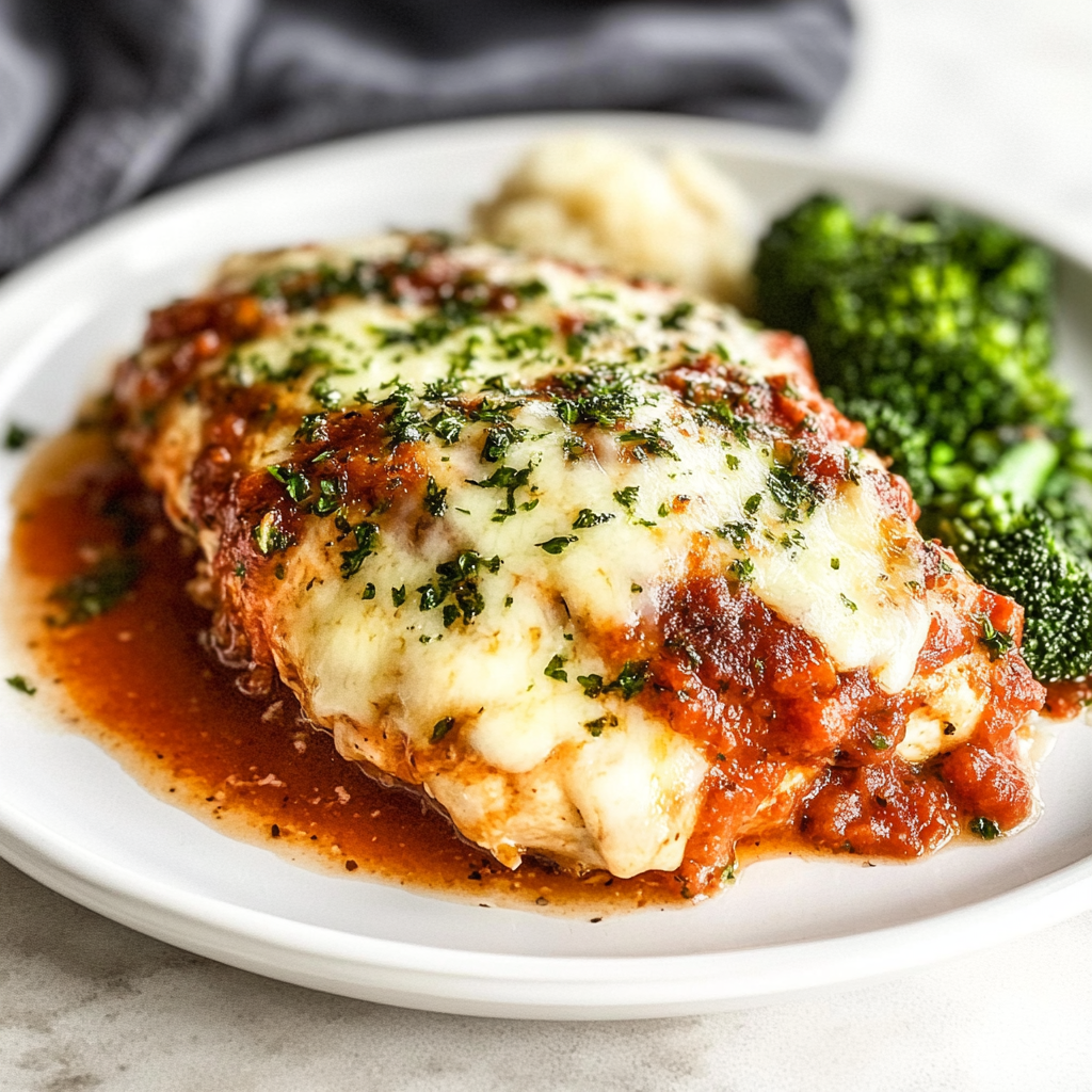 Recipe preparation for Mozzarella Stuffed Chicken