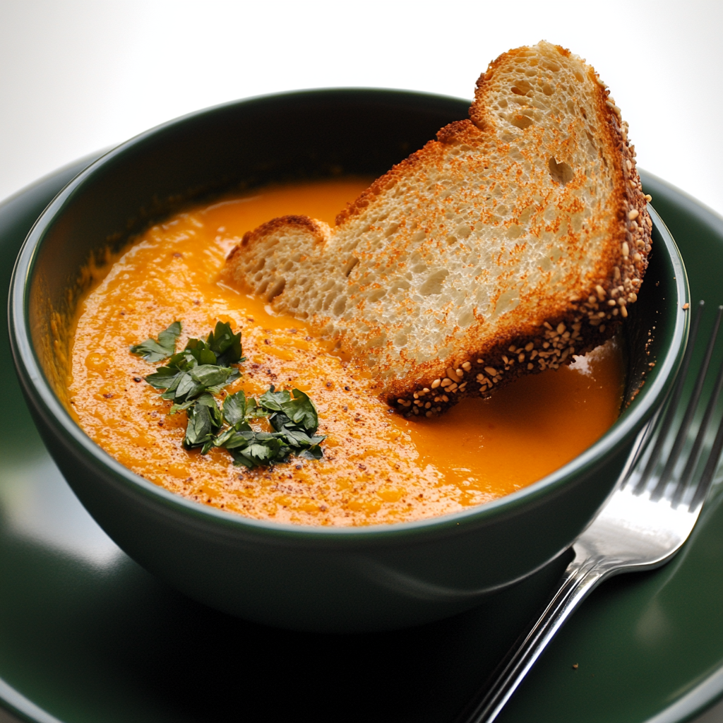 Recipe preparation for Valentine’s Day Soup and Sandwich