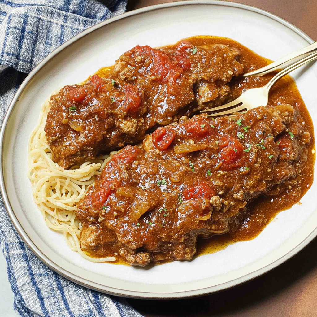 Recipe preparation for Slow-Cooker Swiss Steak