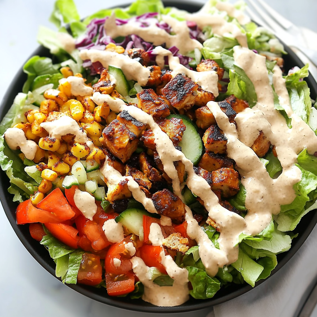 Recipe preparation for BBQ Ranch Salad
