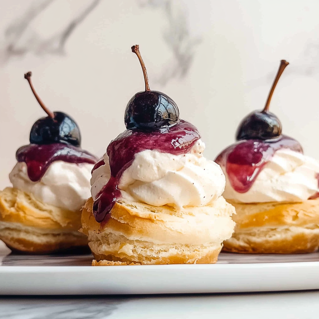 Recipe preparation for Cherry Cream Puff