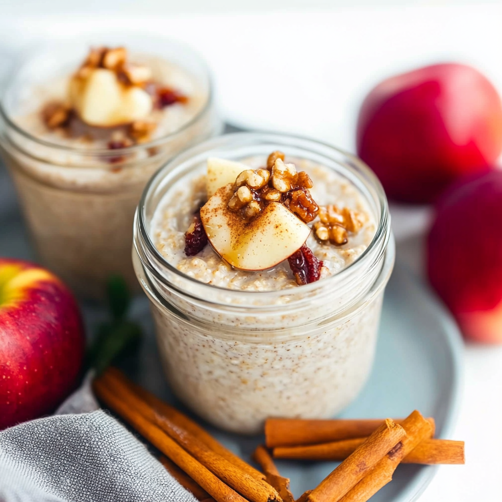 Recipe preparation for Apple Cinnamon Overnight Oats