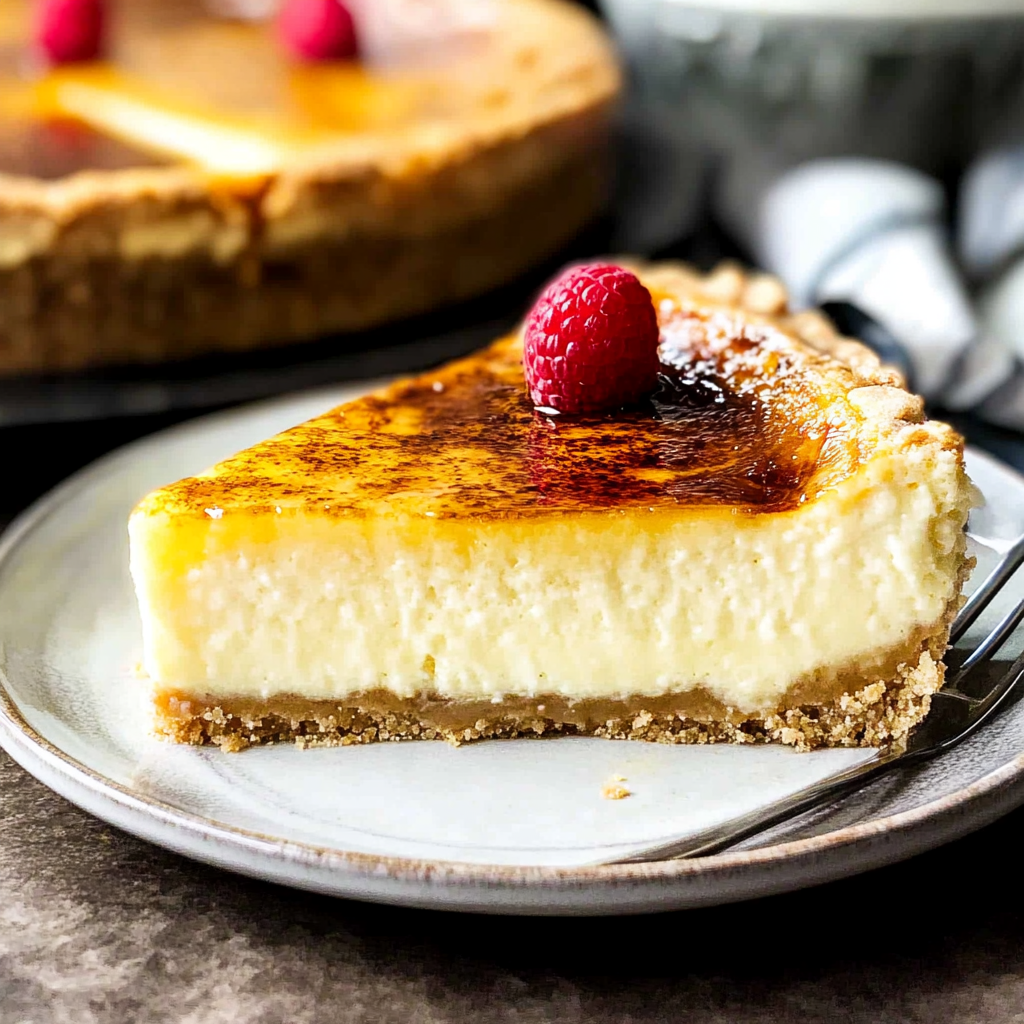 Recipe preparation for Creme Brulee Cheesecake