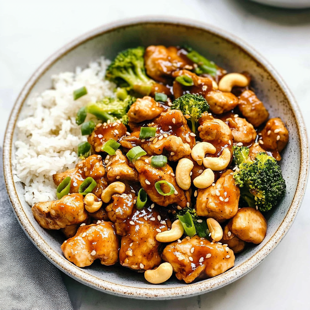 Recipe preparation for Easy Cashew Chicken