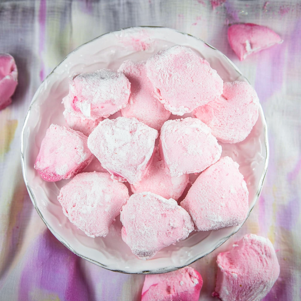 Recipe preparation for Rose Marshmallow