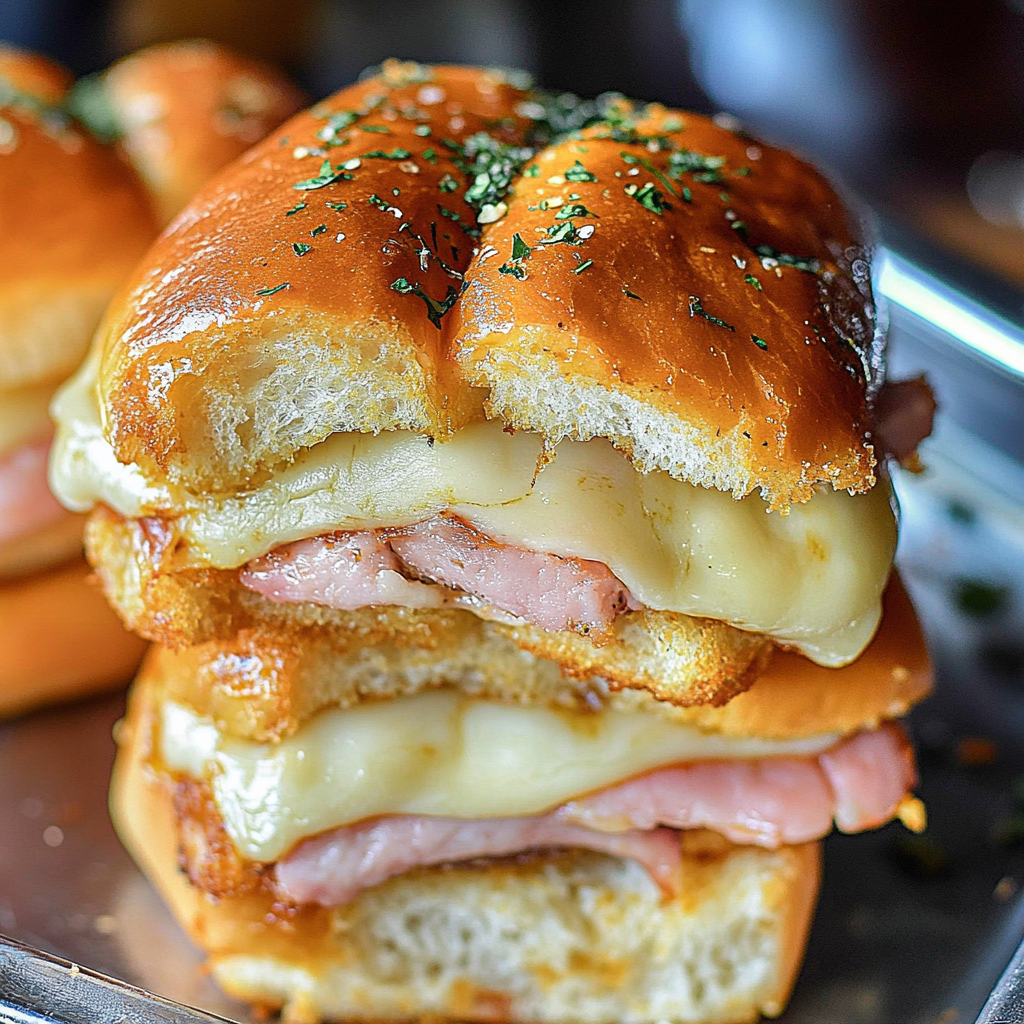 Recipe preparation for Chicken Cordon Bleu Sliders
