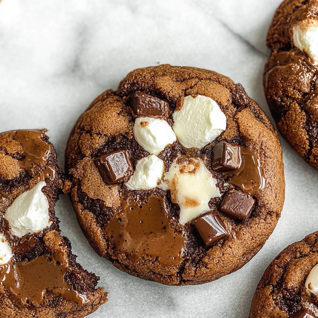 Recipe preparation for Chocolate Mallow Cookies