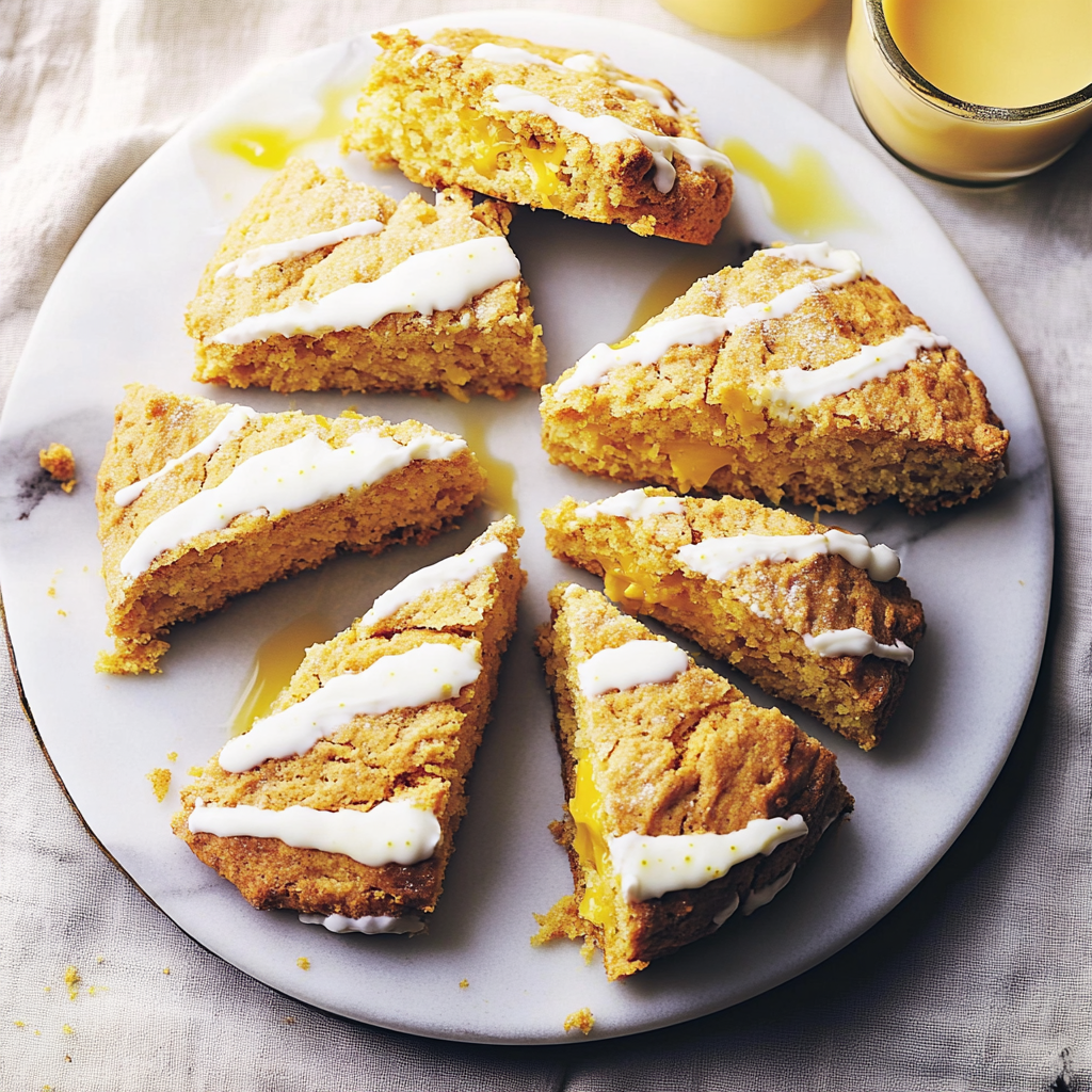 Recipe preparation for Lemon Cornmeal Scones