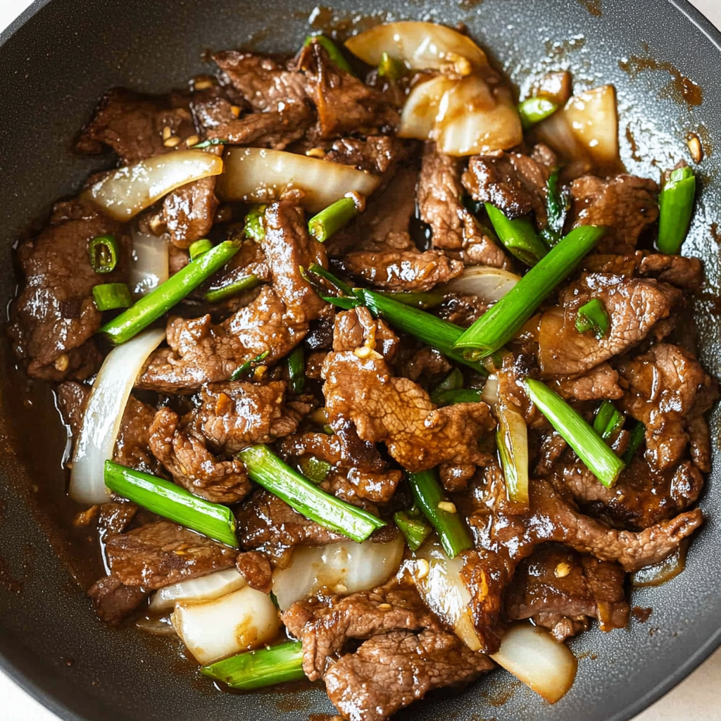Recipe preparation for Beef and Onion Stir Fry
