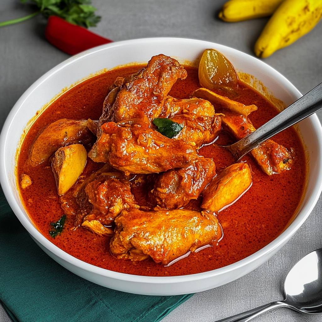 Recipe preparation for Spicy Nigerian Chicken Stew