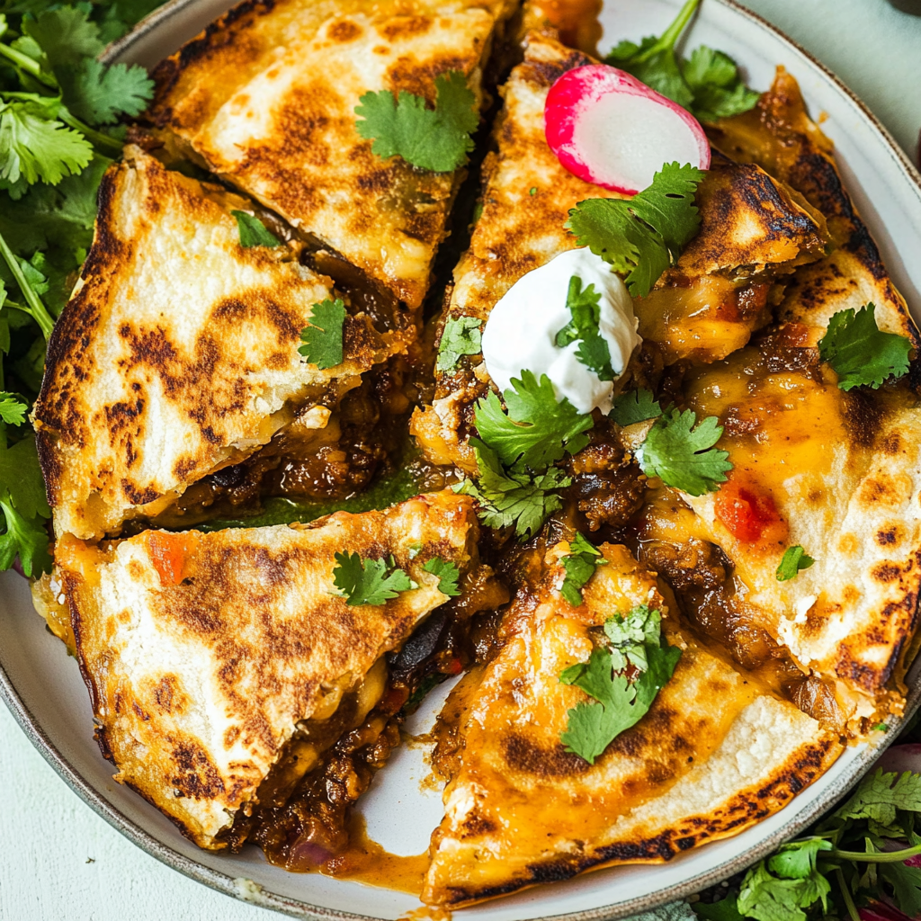 Recipe preparation for Birria Quesadillas