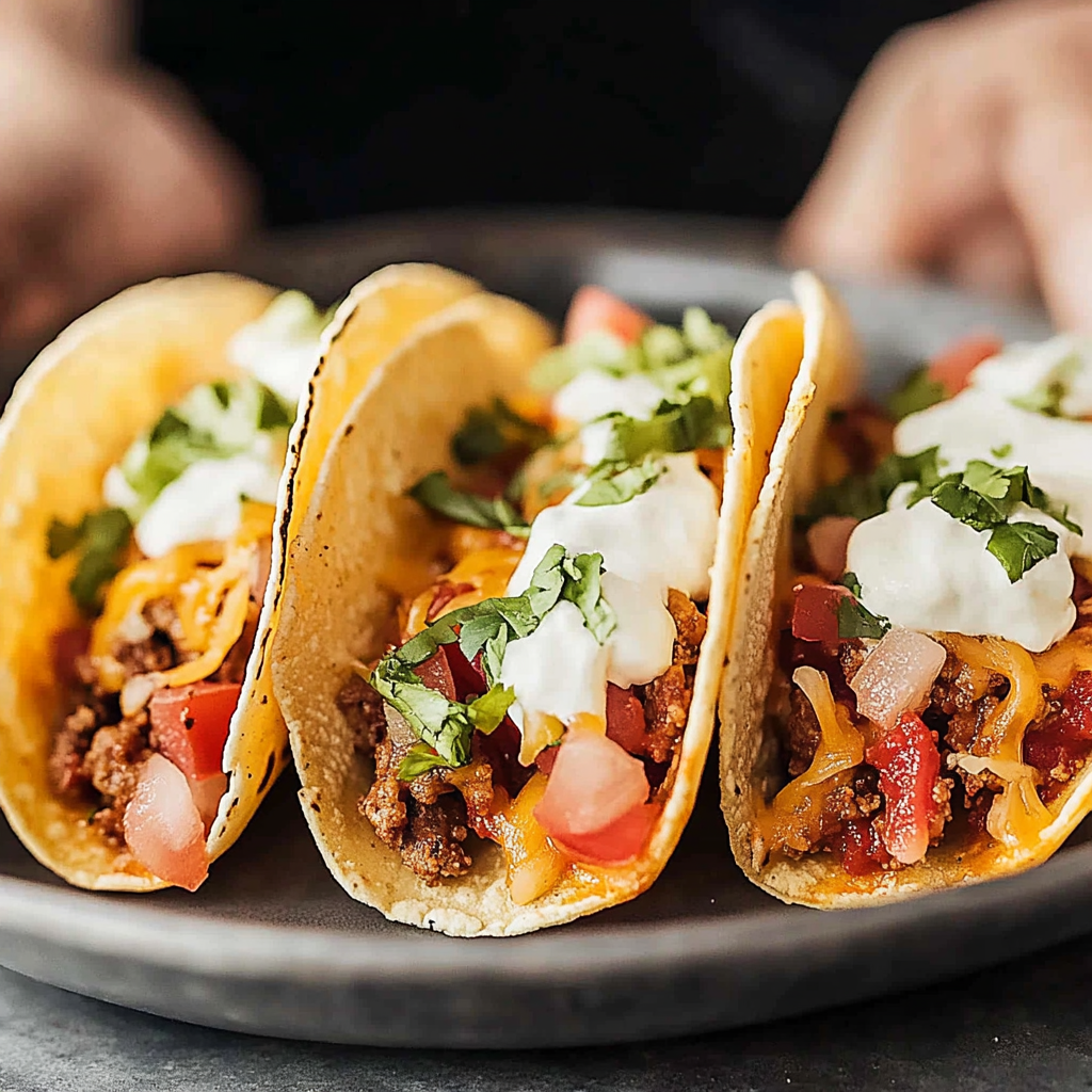 Recipe preparation for Pizza Tacos