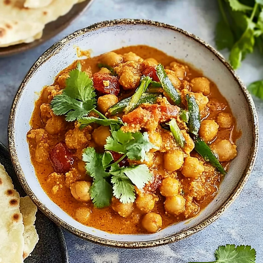 Recipe preparation for Masala Chickpea With Veggies