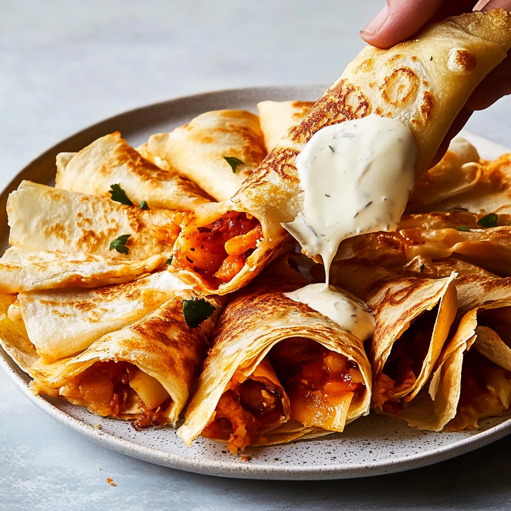 Recipe preparation for Blooming Quesadilla Ring