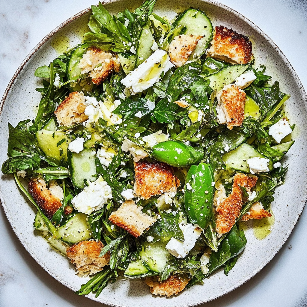 Recipe preparation for Spring Chicken Panzella Salad