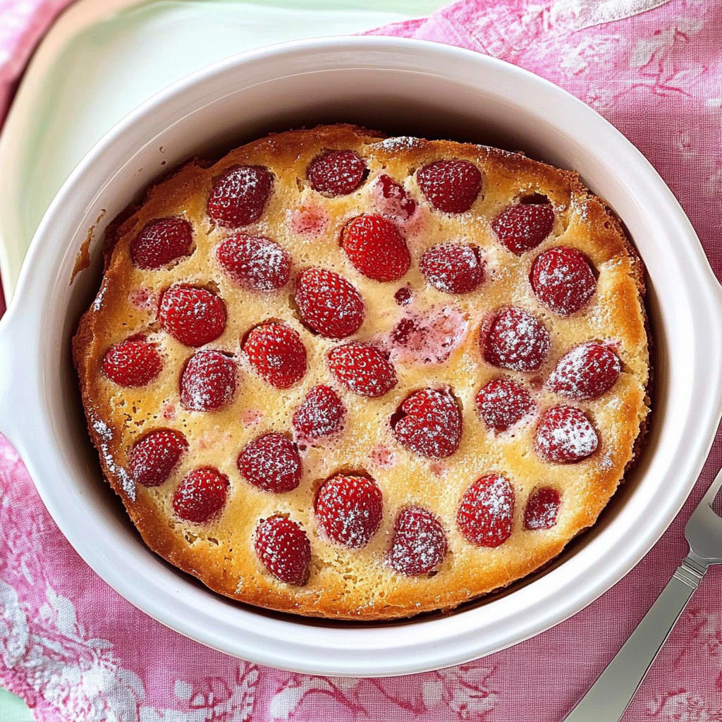Recipe preparation for Strawberry Clafouti
