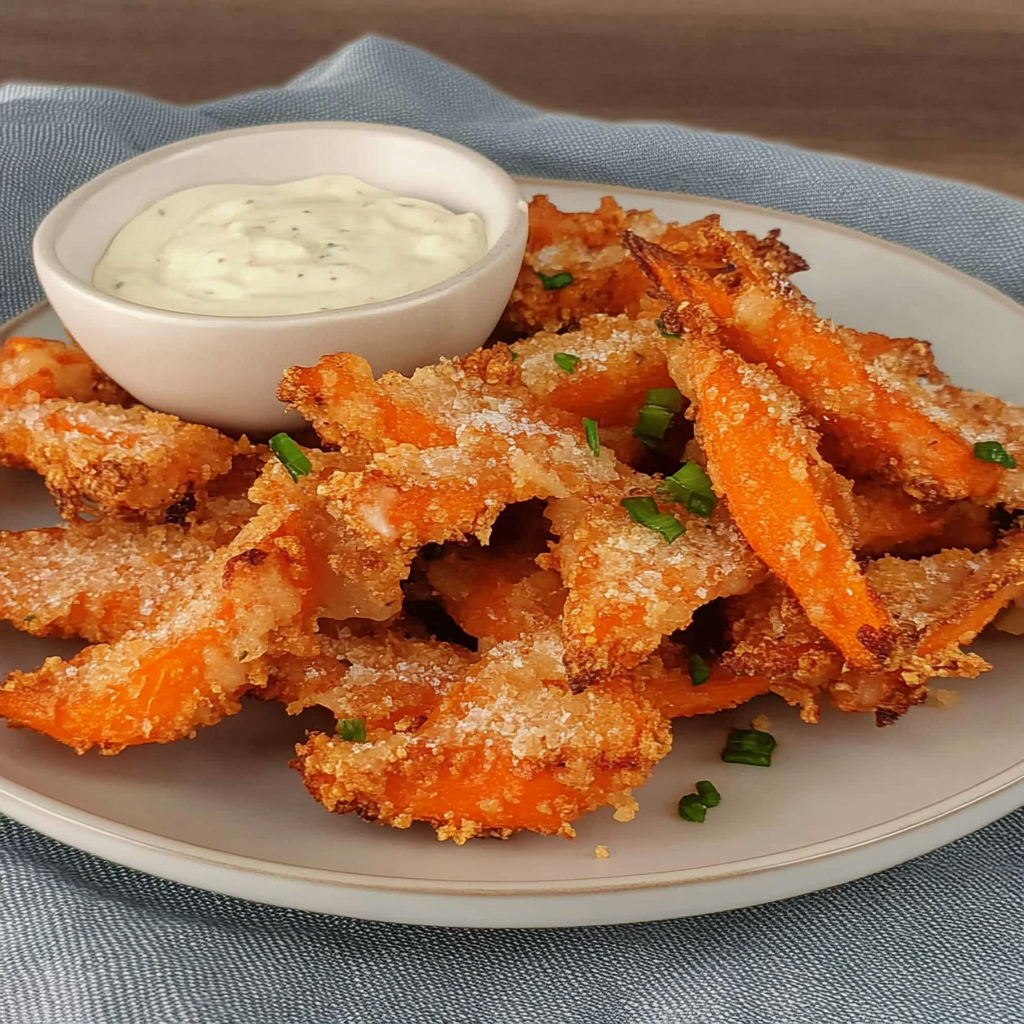 Recipe preparation for Crispy Parmesan Ranch Smashed Carrots
