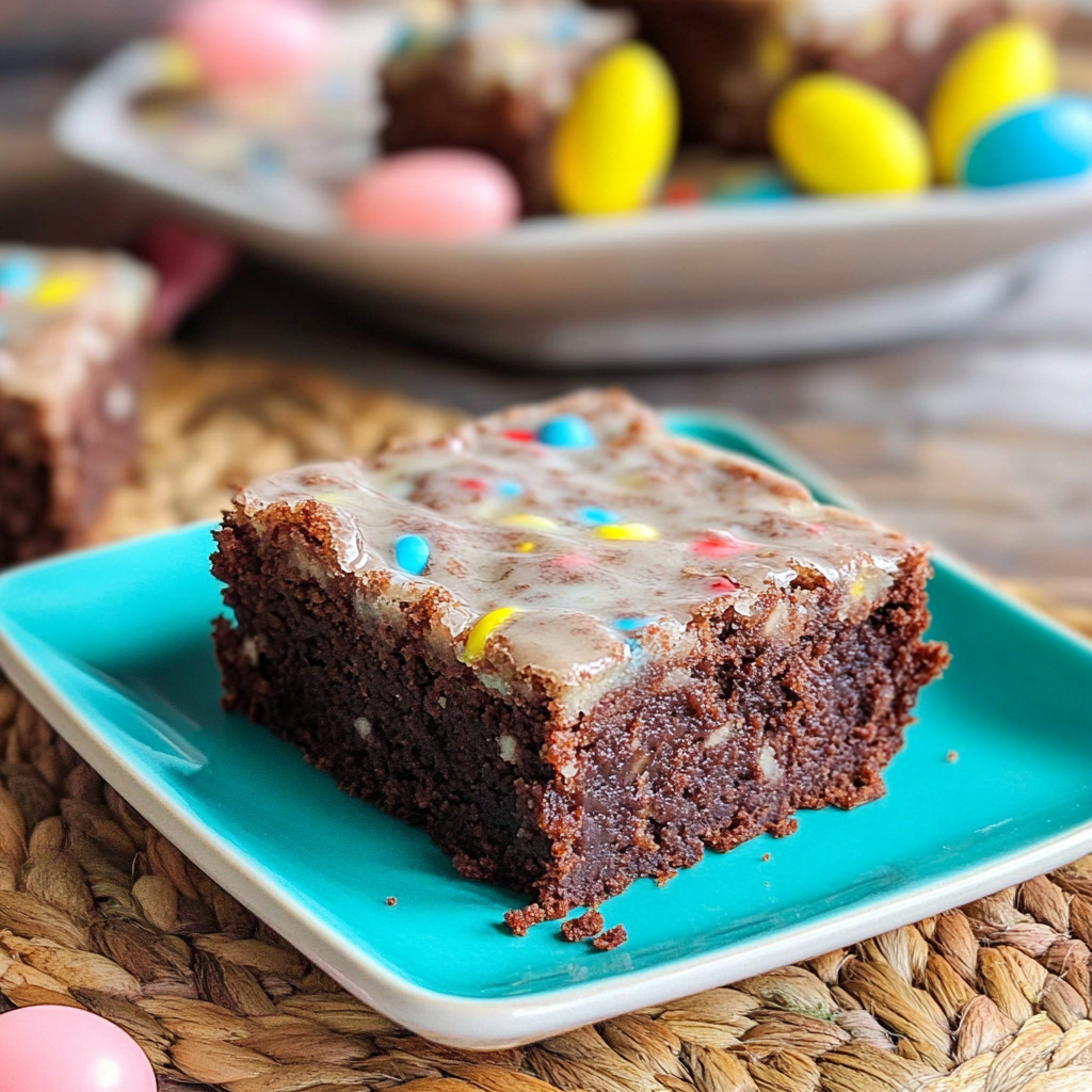 Recipe preparation for Robin Egg Brownies