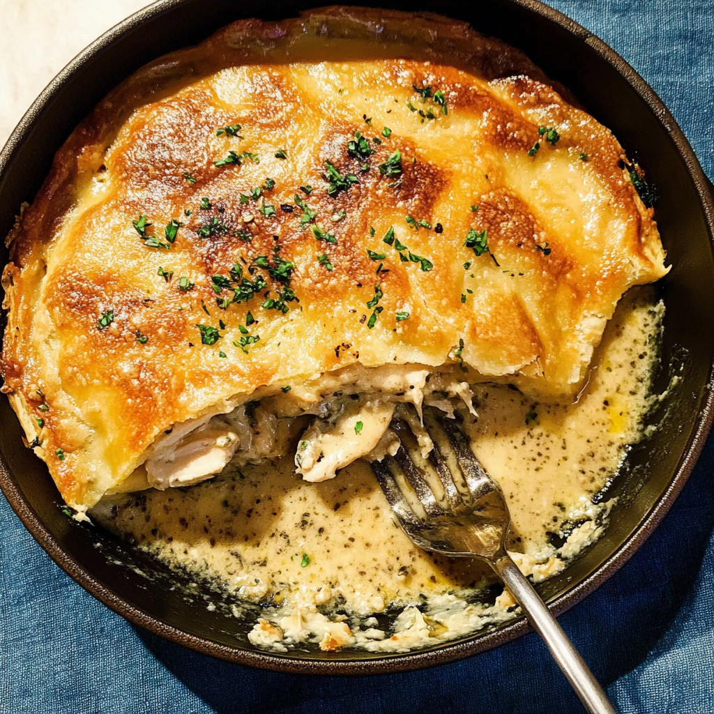 Recipe preparation for Chicken Piccata Potpie