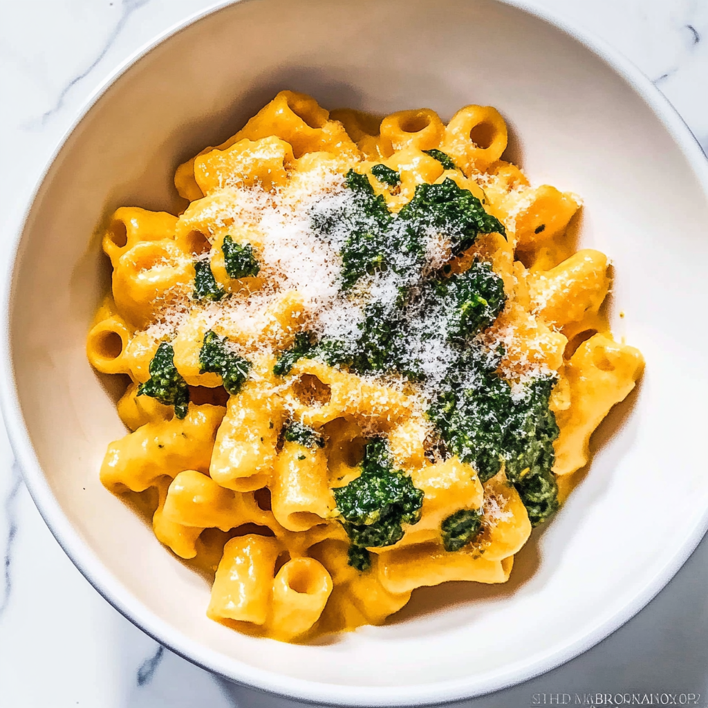 Recipe preparation for Creamy Carrot Pasta