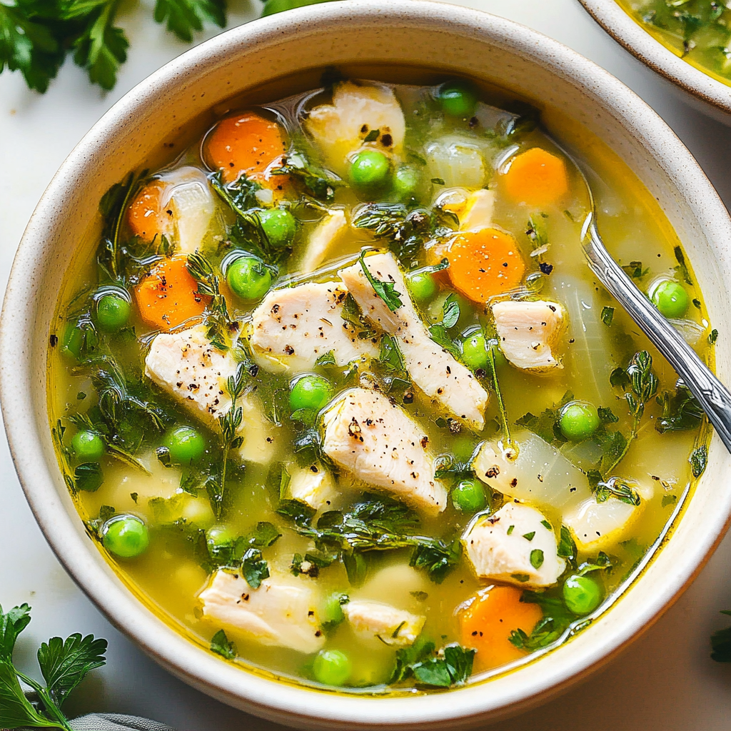 Recipe preparation for Spring Chicken Soup