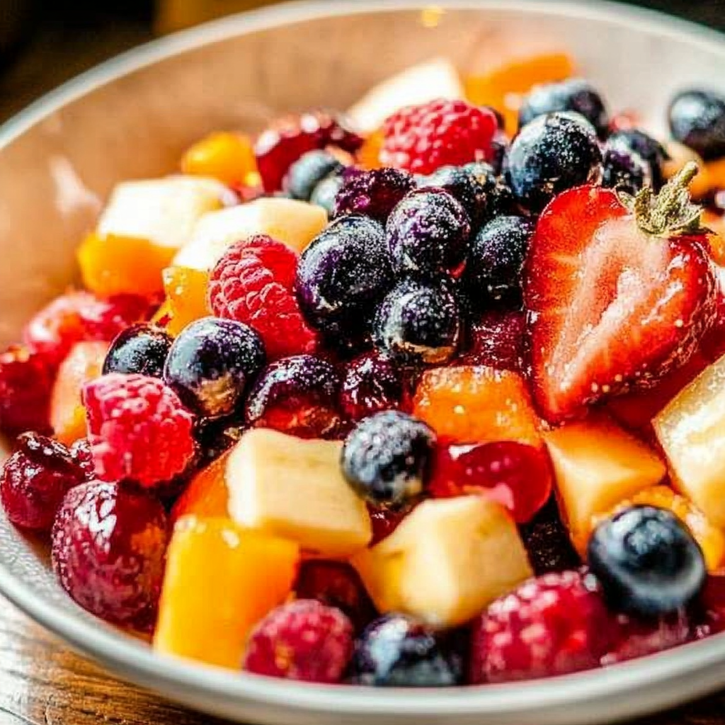 Recipe preparation for Fruit Salad with Lilacs